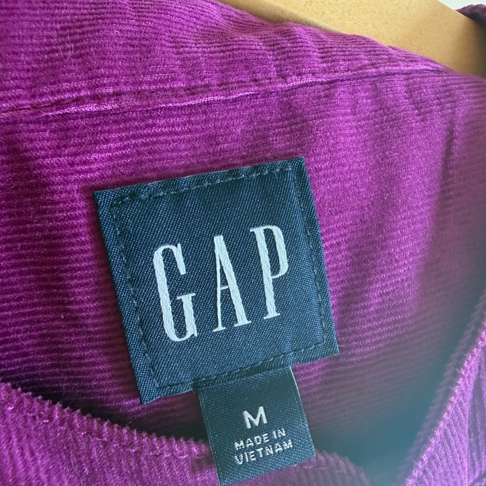 GAP Vibrant Puff Sleeve Corduroy Mini Dress size M - Picture 9 of 17